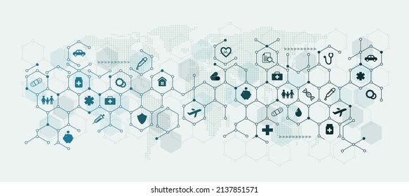 insurance landscape vector icon business geometric grid design with family, life, car, travel, health and home icons