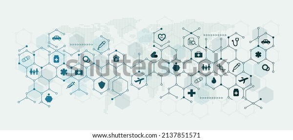 insurance landscape vector icon business geometric grid design with ...