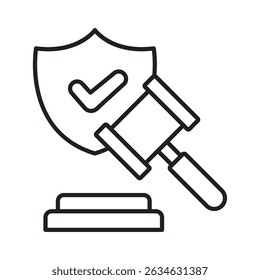 Insurance lawyer :Vector Icon which can easily modify or edit


