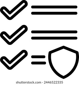 insurance line icon illustration vector