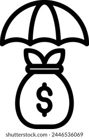 insurance line icon illustration vector