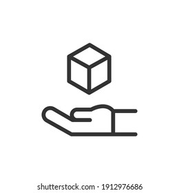 Insurance line icon. Premium outline symbol in trendy style. Size 24x24 px