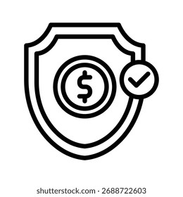 Insurance line icon , vector, pixel perfect, illustrator file 