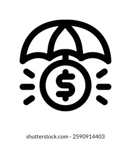 insurance line icon. vector icon for your website, mobile, presentation, and logo design.