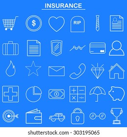 Insurance linear icon for website and mobile app