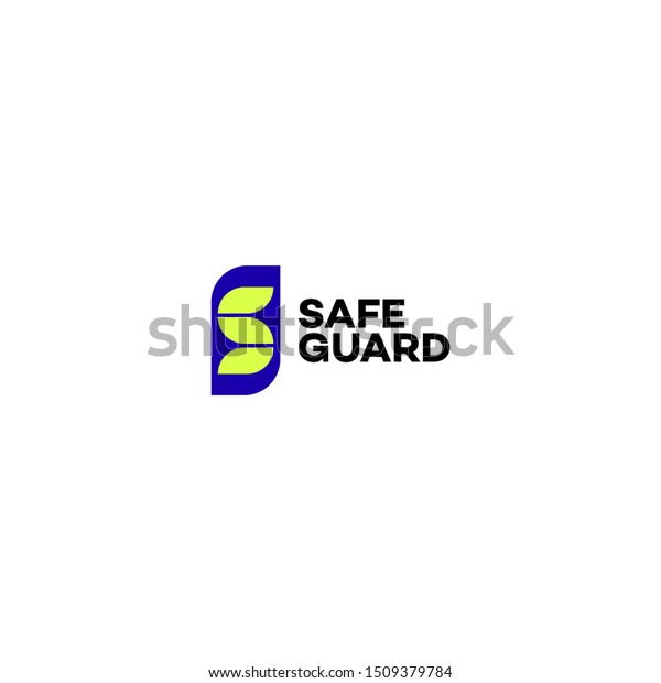 insurance\
logo design and template in blue and\
yellow