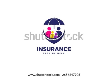 Insurance logo design template vector
