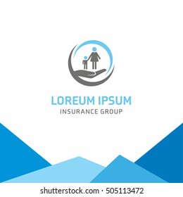 Insurance Logo, Family Insurance, Logo Vector Template
