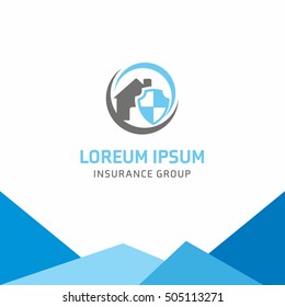 Insurance logo, Home insurance, logo vector template