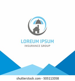 Insurance logo, Home Insurance insurance, logo vector template