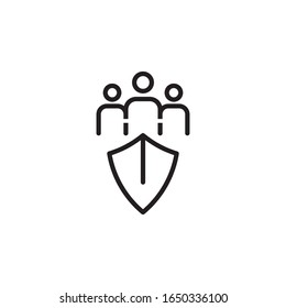 Diseño de icono vectorial de plantilla de logotipo de seguro