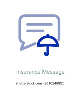 Insurance Message and communication icon concept