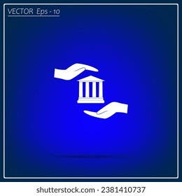 Icono de vector plano de dinero de seguro 