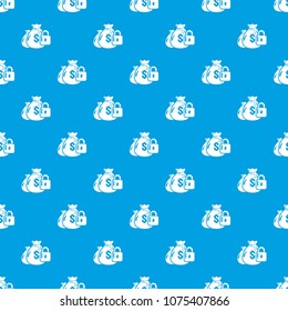Insurance money pattern vector seamless blue repeat for any use