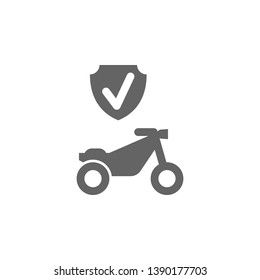 Insurance, motorcycle, protection, vehicle icon. Element of insurance icon. Premium quality graphic design icon. Signs and symbols collection icon for websites, web design