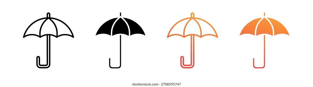Versicherung mehrere Stil Icon Set Vektor