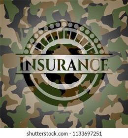 Insurance on camouflaged pattern