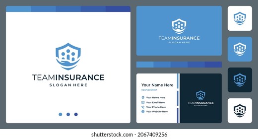 Insurance In The Palm Holding A Person, Security And Family Care. Logo Design Security And Insurance Vector Design And Illustration