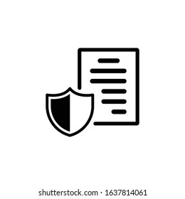 Insurance paper icon vector on white