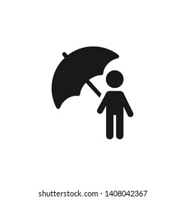 Insurance, Personal, Umbrella Icon - Vector. Insurance Concept Vector Illustration.