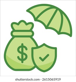 Insurance Plan Icon Element For Design