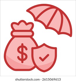 Insurance Plan Icon Element For Design