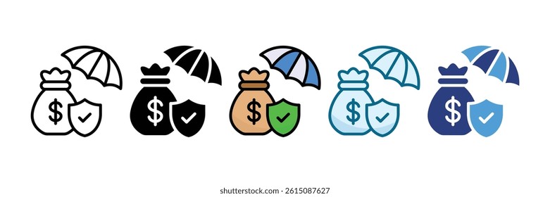 Insurance Plan Icon Set Multiple Style Collection