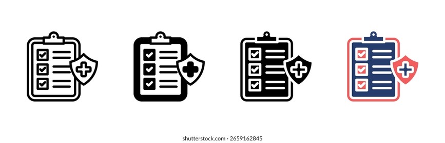Icono de Plan de seguros colección de múltiples estilos