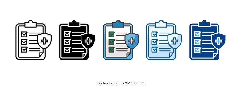 Insurance Planning Icon Set Multiple Style Collection