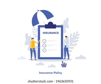 Insurance Policy Concept Art Illustration Design Stock Vector (Royalty ...