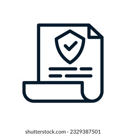 Insurance policy concept. Vector icon isolated on white background.