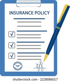 Insurance policy concept. Vector illustration