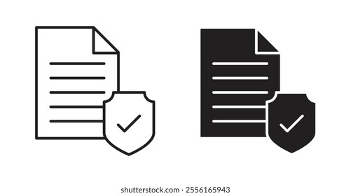 Insurance policy Filled flat icons set for apps and web ui designs.