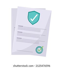 insurance policy form icon isolated