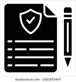 Elemento Ícone Da Apólice De Seguro Para Design