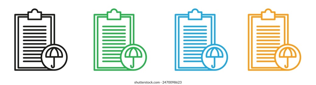 Insurance policy icon illustrating financial protection and coverage plans, perfect for insurance companies and policyholder education