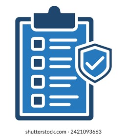Ilustración del vector de línea de icono de la directiva de seguros