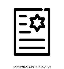 Insurance policy icon. Linear vector set. EPS10.