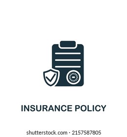 Insurance Policy icon. Monochrome simple Insurance icon for templates, web design and infographics