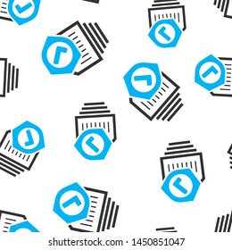 Insurance policy icon seamless pattern background. Report vector illustration on white isolated background. Document business concept.