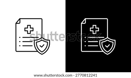 Insurance Policy Icon Set Multiple Style Collection