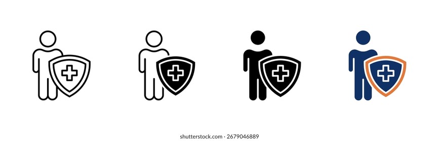 Ícone da Apólice de seguro planilha coleta de vários estilos