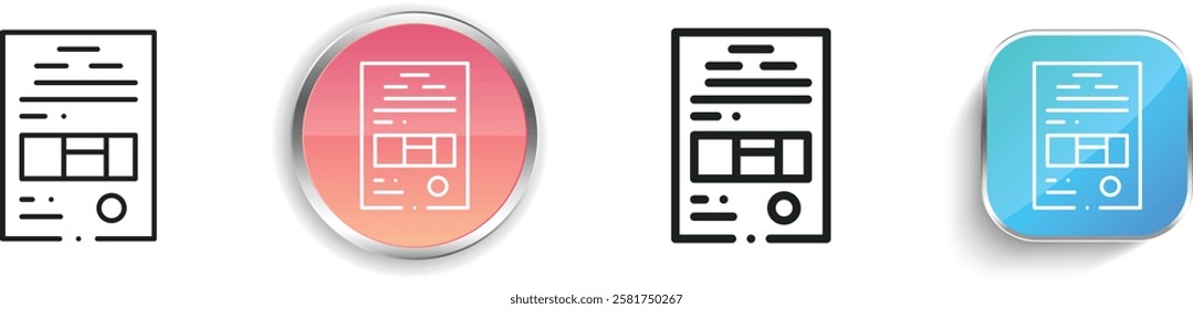 insurance policy icon. Thin Linear, Regular and Button Style Design Isolated On White Background