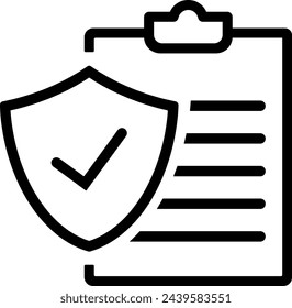 Insurance Policy icon vector, Document icon vector