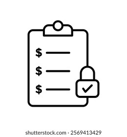 Insurance policy icon Vector logo outline