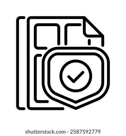 Insurance Policy line icon. Universal creative premium symbol. Vector sign icon logo template. Vector illustration