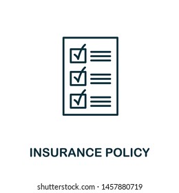 Insurance Policy Outline Icon Thin Line Stock Vector (Royalty Free ...