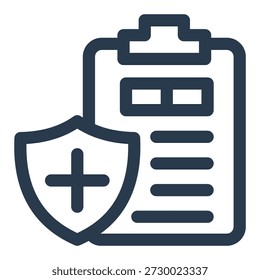 Ícone do documento de cobertura de proteção da política de seguro