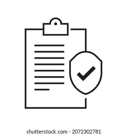insurance policy vector icon design template