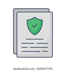 Apólice de seguro:Ícone de vetor que pode facilmente modificar ou editar